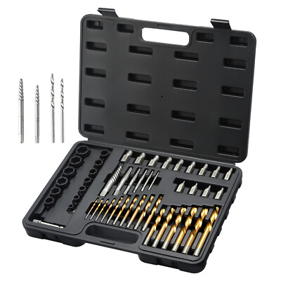 VEVOR Bolt Extractor Screw Extractor Set with Drill Bit Set 48-Piece with Case