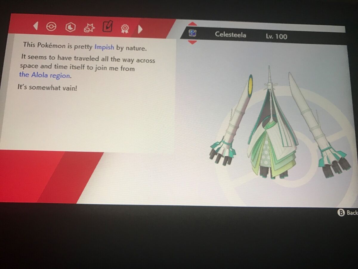 Ultra SHINY 6IV CELESTEELA / Pokemon Sword and Shield / Alolan 