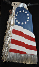 Custom Made Leather Chaps/Patriotic Rodeo Chaps/Made In USA