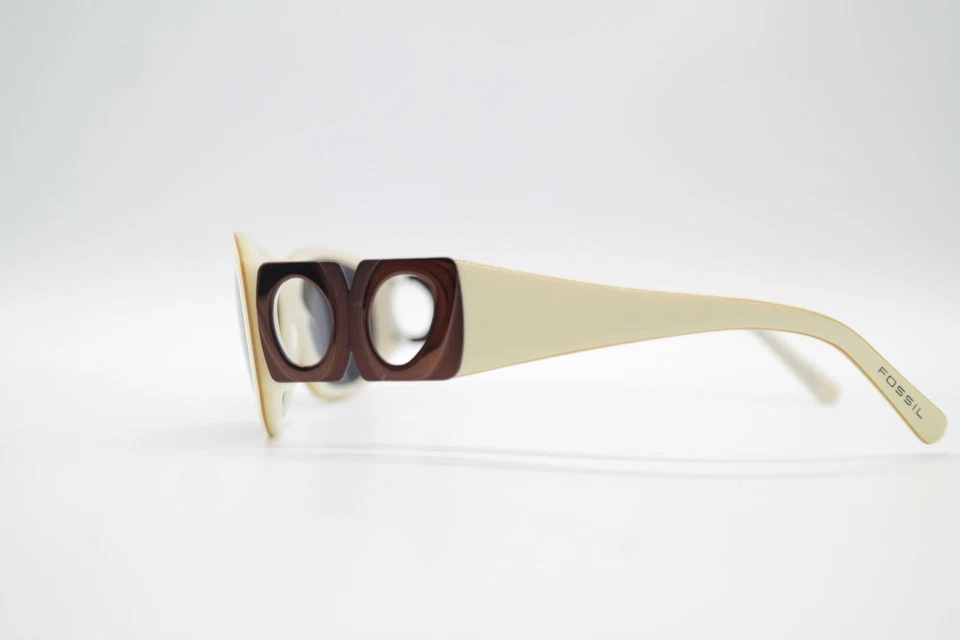 Gafas de sol vintage FOSSIL Covington PS7097 beige marrón bronce ovaladas Foto 2 de 4