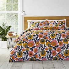 MARIMEKKO - Queen Comforter Set, Cotton Percale Bedding with Matching Shams, ...