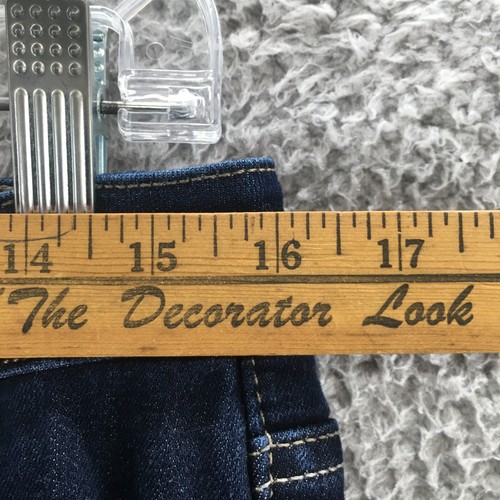 Lee Riders Mid Rise Bootcut Jeans Women 8P (actual 32x28.5) Blue Dark Wash Denim - Picture 6 of 19