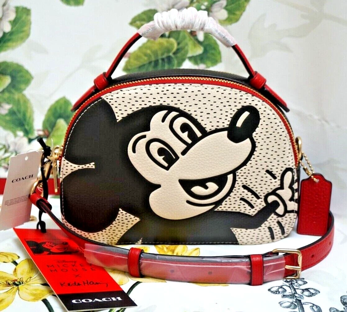 Borsa Coach C7234 Disney Topolino X Keith Haring Serena nuova con etichette in GESSO MULTI
