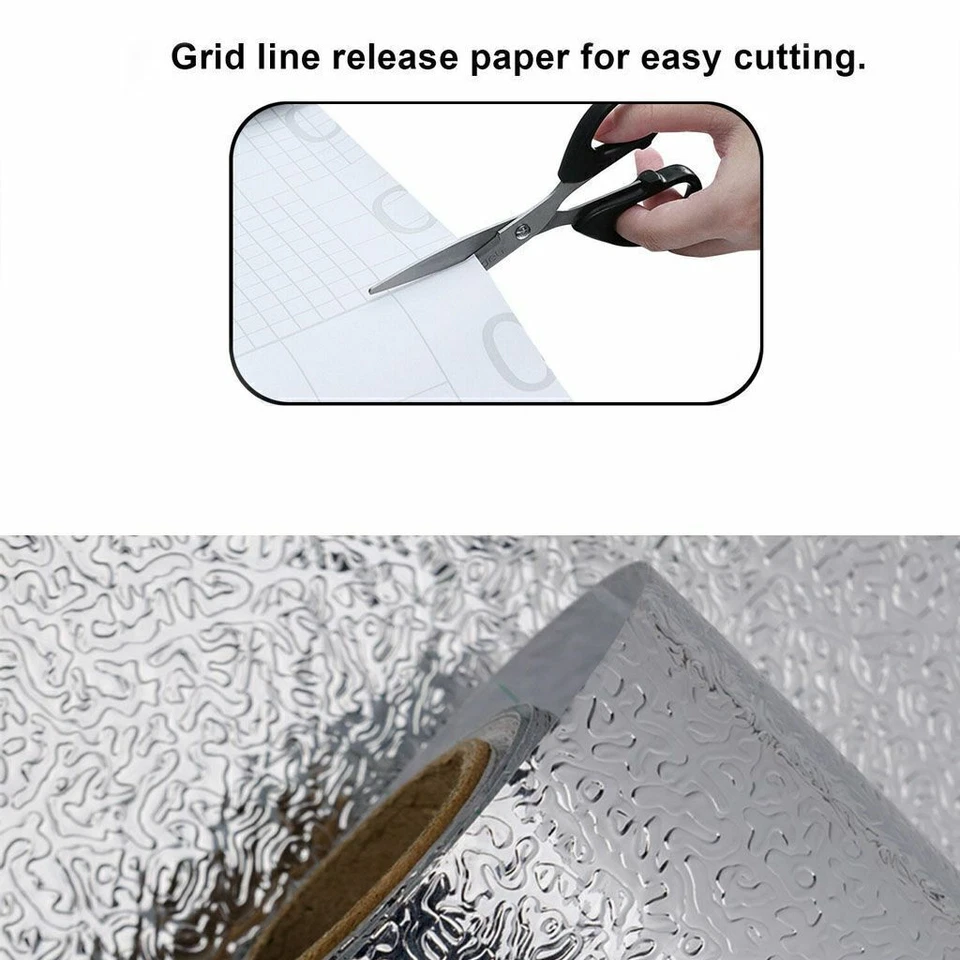 Waterproof Kitchen Oil-Proof Sticker Self-Adhesive Aluminum Foil Wall Stickers - Image 4 of 4