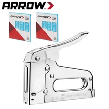 Arrow T50 Heavy Duty Staple Gun Kit With 3750PC 1/4" 3/8" 1/2" T50 Steel Staple