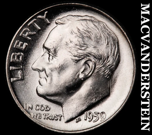 1959 Roosevelt Dime- Choice Gem Brilliant Uncirculated Luster No Reserve #J3543