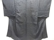 7724192: JAPANESE KIMONO / ANTIQUE HITOE MENS KIMONO / SILK / CROSS