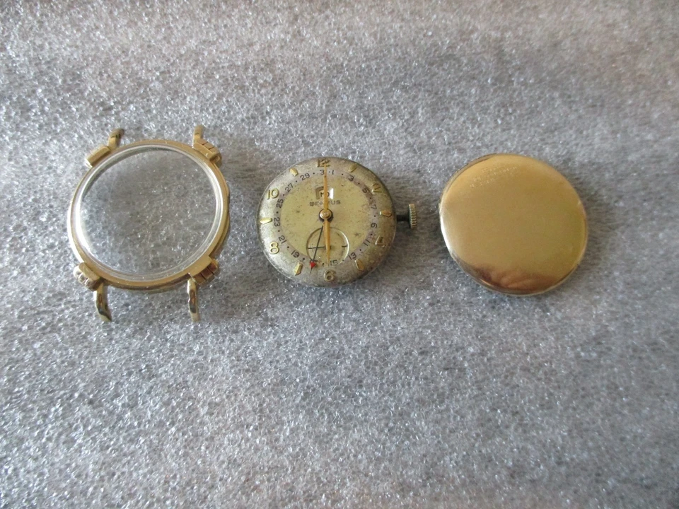 BENRUS CE 13 男式 10K GF 手表 带日期点 /BOX+10K GF FOSTER BAND-RUNS-1950 年代 — 第 4/4 张图片