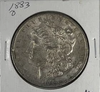 1883-O Morgan Dollar : AU +