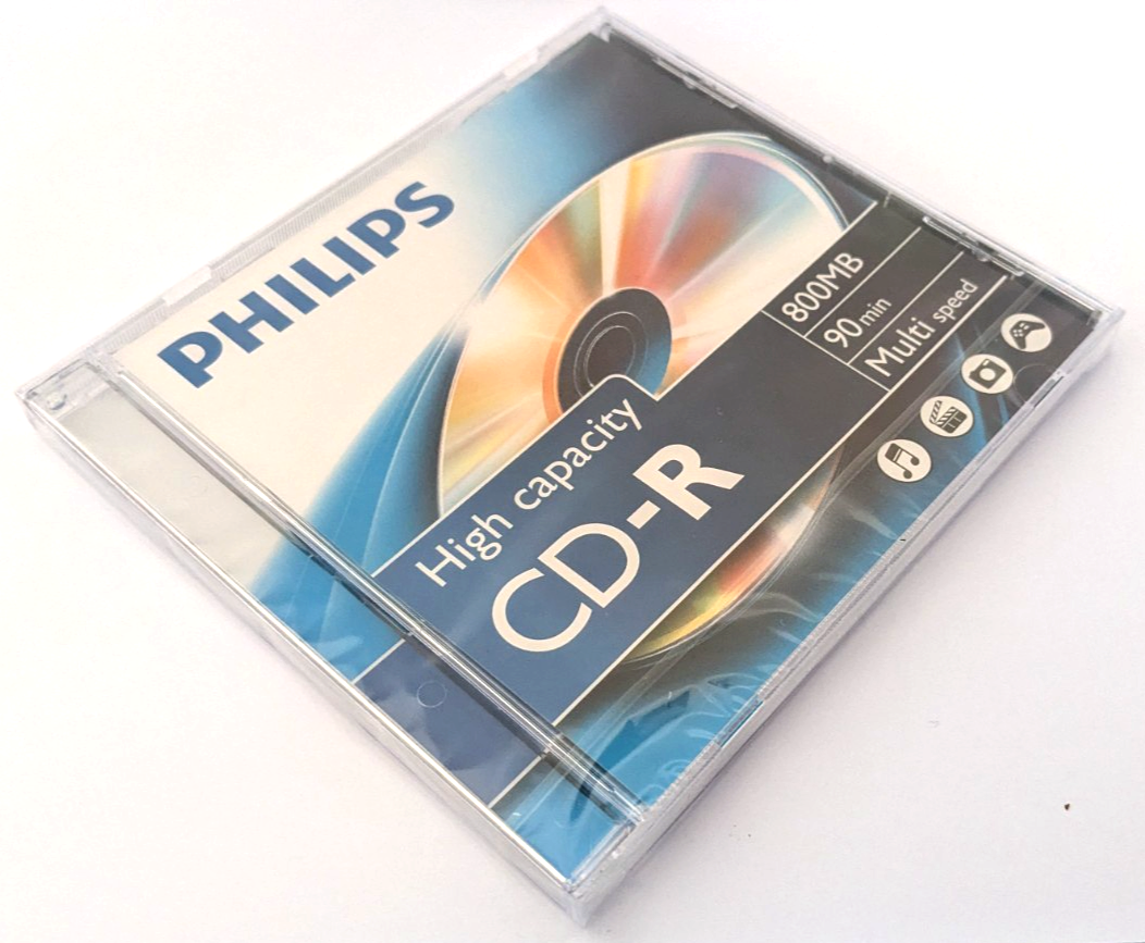 Philips CD-R90 - High Capacity Blank CDR DATA Disc 90min / 800mb