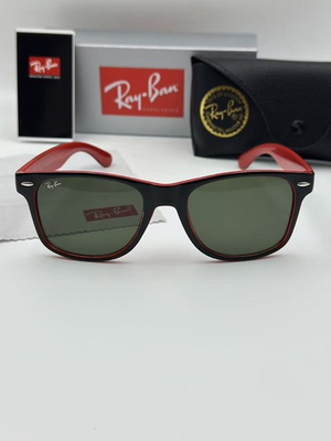 #ad Ray Ban Wayfarer RB2140 Black Red Edition Sunglasses Green Lenses amp; Accessories $31.66