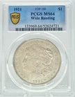 RARE -TOP 100- 1921 Morgan Dollar- WIDE REEDING  PCGS MS64