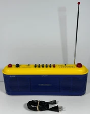 Vintage Sharp QT-V40(BL) AM/FM Radio Cassette Tape Player Boombox 1990s - TESTED