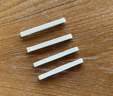 Set of 4 Vintage White Goody Stay Tight Barrettes w/Clasp Clip 2 70 s Era Mod