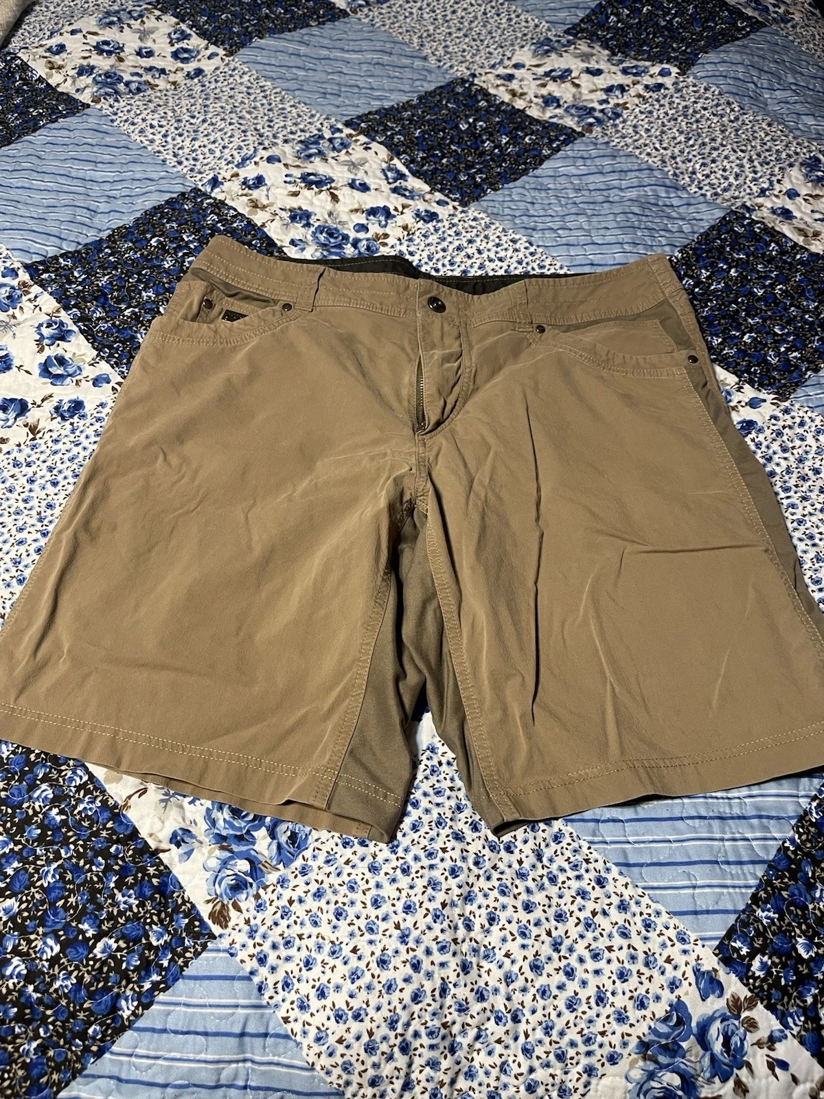 Kuhl Outdoor Hiking Cargo Shorts Khaki Trail Utility Performance Mens 38