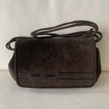 Borsa in velluto Mazzini marrone Mazzini shoulder bag brown velvet Vintage ‘70s