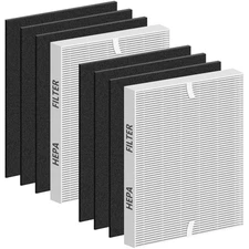 H13 True HEPA Filter  Activated Carbon Pre-Filter, 2 Pack for Coway Airmega