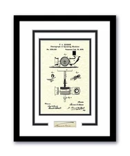 Thomas Edison Autographed Signed 11x14 Framed Photo Phonograph Patent ACOA