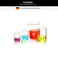 Abgestuftes Becherglas Set 5-Teilig 25Ml 50Ml 100Ml 250Ml 500Ml