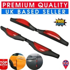 2x REFLECTIVE CAR DOOR EDGE GUARD PROTECTORS RED