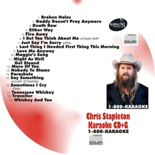 CUSTOM KARAOKE CHRIS STAPLETON 19 GREAT SONG cdg CD+G TENNESSEE WHISKEY MORE V1