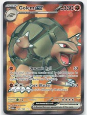 GOLEM EX 189/165 ULTRA RARE 151 Pokemon NM