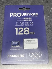 Brand New Sealed - Samsung - Pro Ultimate and 128GB microSDXC Memory Card