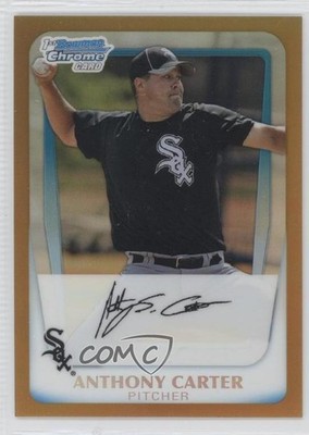 2011 Bowman Chrome Prospects Gold Refractor 39/50 Anthony Carter #BCP6 0f4