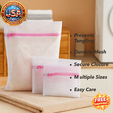 3 Pcs Set Zippered Mesh Laundry Bags for Underwear Delicates Care