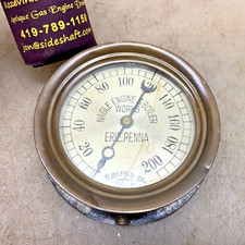 NAGLE ENGINE & BOILER WORKS STEAM GAUGE 6-1/2" DIAMETER STEAMPUNK Old Engine