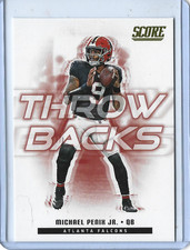 2025 Panini Score Michael Penix Jr. Throwbacks Gold Insert 🏈Atlanta Falcons🏈