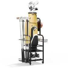 niffgaff Golf Bag Organizer Golfing Storage Stand for Garage Fits for Single ...