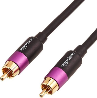 Amazon Basics Subwoofer 15ft Cable RCA Coax Digital Audio NEW