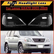 For Lexus Gx470 2003-2009 Pair Headlamp Headlight Lens Covers Replacement Shell