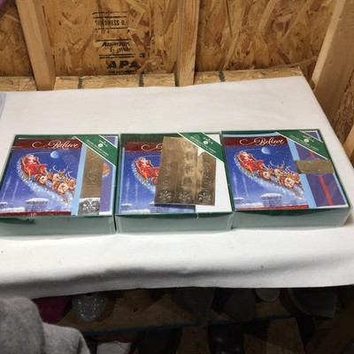 3 Packs of Hallmark Deluxe Holiday Cards And Stamps SOME MISSING