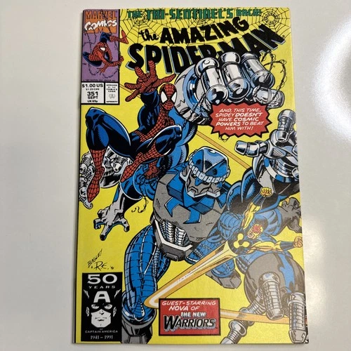 Amazing Spider-Man # 351 - Direct | VF/NM | Tri-Sentinel | Marvel Comics 1991
