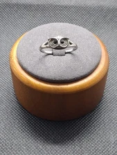 BOMA Sterling Silver 925 Cute Owl Face Ring Size 7.5