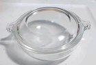 Vtg. Pyrex 20 Oz.dish W/ Lid Clear Glass.#019
