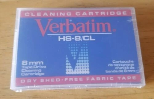 VERBATIM 8MM VIDEO8 HI8 D8 DIGITAL8 DATA8 HEAD CLEANING CLEANER CLEAN TAPE NEW