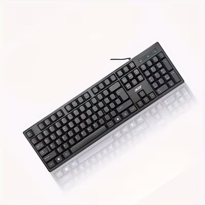Acer Silent USB Wired Keyboard 104-Key Ergonomic Design Fast Responsive Typing 
