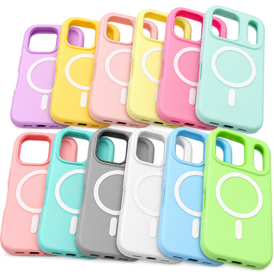 2 in 1 Neon Jelly Handy Hülle MagSafe TPU PC iPhone 12 13 14 15 16 Plus Pro Max