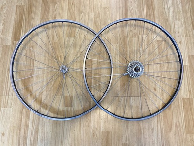 #ad CAMPAGNOLO SUPER RECORD 700C WOLBER SUPER CHAMPION ALPINE RIMS CLINCHER WHEELSET C $400.00