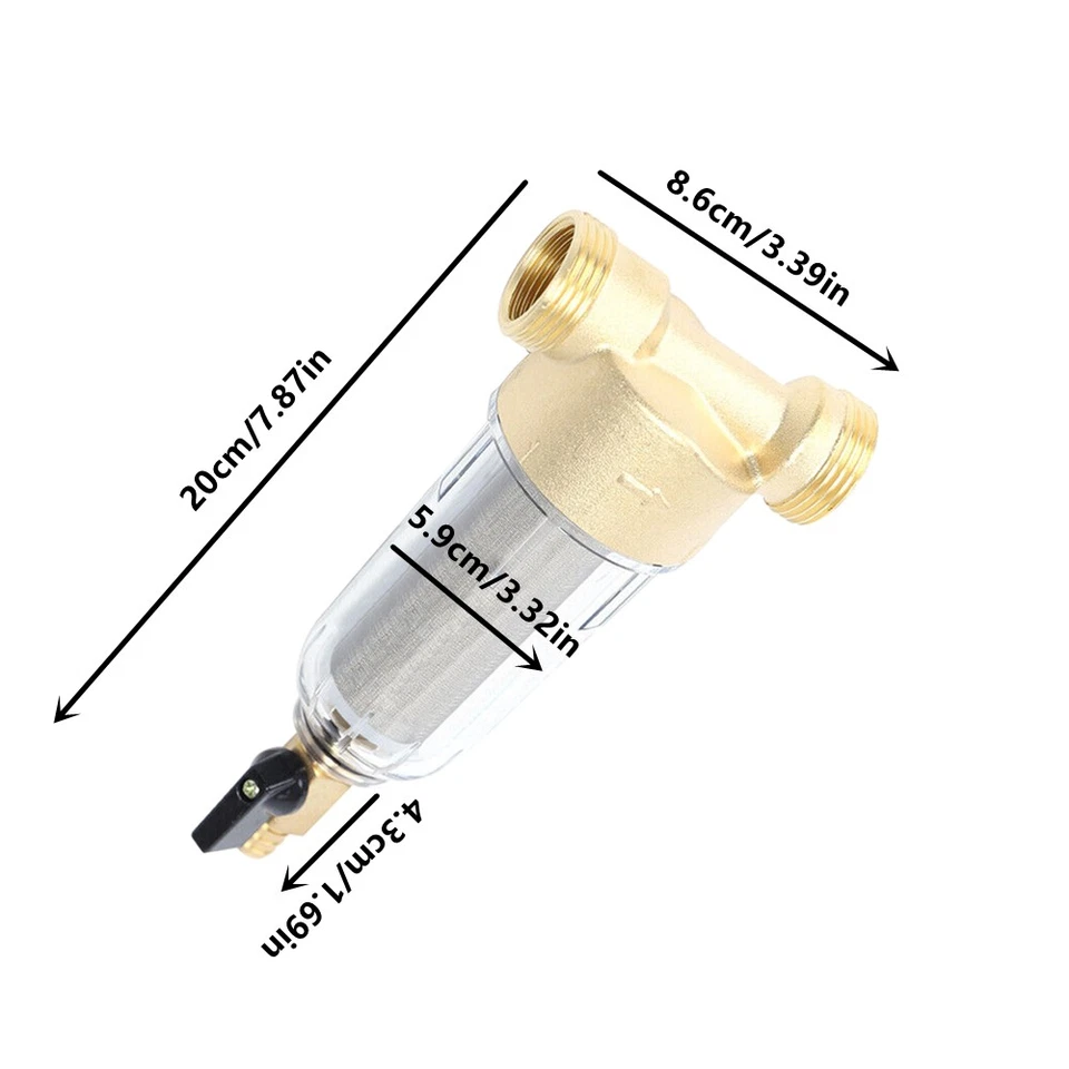 Spin-Down Filter System Ganzes Haus Sediment Wasserhahn Hahn Wasser Vorfilter - Bild 2 von 4