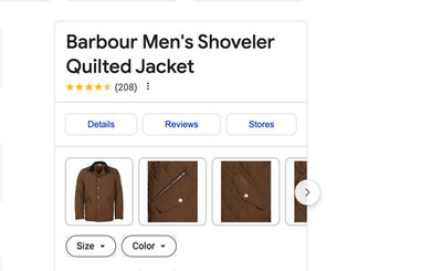 BARBOUR SHOVLER/ SHOVELER QUILTED JACKET MSRP$350 Rugged & Sophisticated