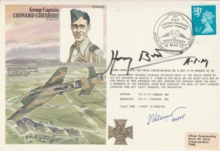 RAF Leonard Cheshire VC cover signed Harry Broadhurst John Slessor