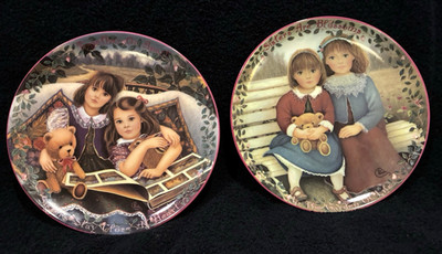 Kindred Moments,Two Plates Sisters Are Blossoms '' & Close At Heart'', limited ed.
