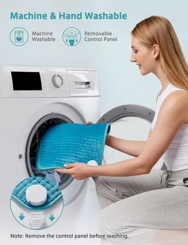 Electric Heated Pad 12x24 Inch Heating blanket for Back Pain Heat Throw - Picture 6 of 8