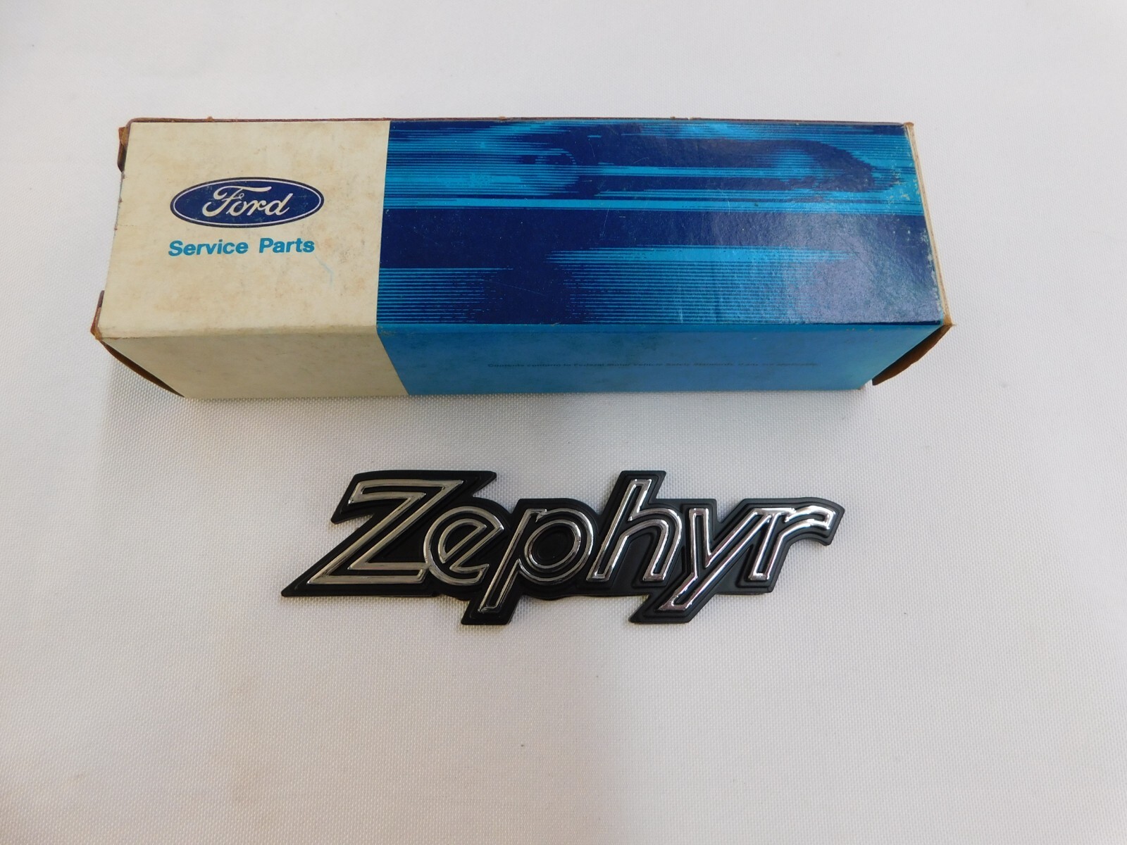NOS OEM Ford 1978 1983 Mercury Zephyr Deck Lid Emblem Script 1979 1980 1981 1982