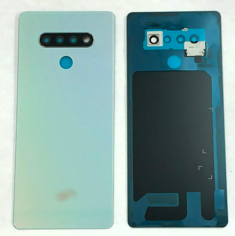 LG Stylo Q730 Silver Rear Battery Glass Cover Back Housing Door Camera  Lens