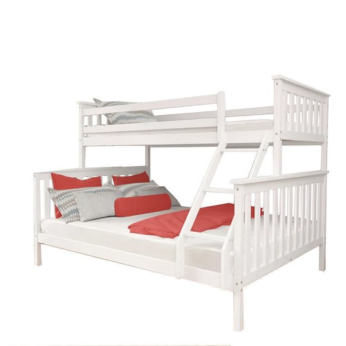 Wooden Bunk Bed Double Triple or Single Size Large Model With Mattress Option - Picture 3 of 6